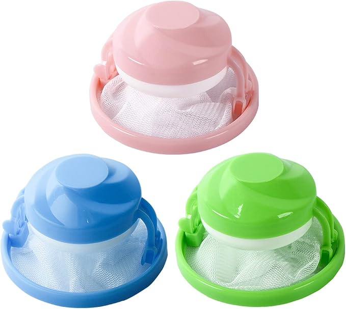 Washing Machine Hair Removal Catcher Filter Mesh Pouch Cleaning Bag Collect, 9.6×5.8cm, Blue
