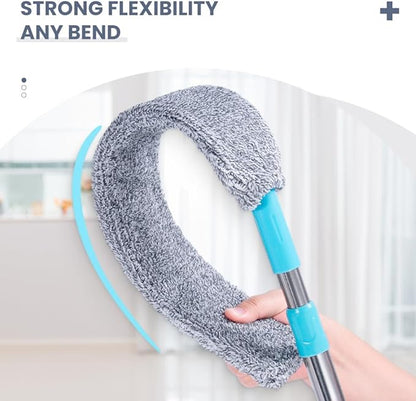 Retractable Gap Dust Cleaner, 2025 New Extendable Microfiber Duster with Bendable & Removable Head, Washable Dusting Brush for Home, Kitchen, Car & Hard-to-Reach Areas (3)