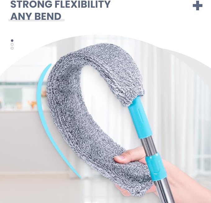 2026 New Retractable Gap Dust Cleaner, Upgraded Extendable Microfiber Duster with Bendable & Removable Head, Washable Dusting Brush for Home, Kitchen, Car & Hard-to-Reach Areas (1)