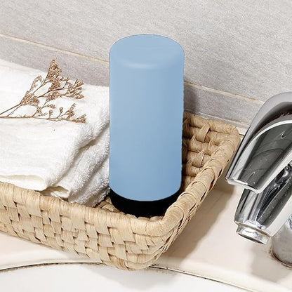 Dish Soap Squeeze Bottle,240ml Silicone Squeezable Refillable Dish Detergent Dispenser,Leakproof Kitchen Dishwashing Liquid Bottle,for Hand Soap,Shampoo,Conditioner,Lotions(Blue)
