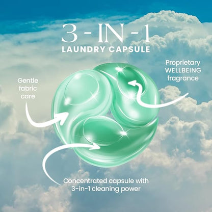 MNML Citrus Laundry Pods designed for Vitality & Wellbeing, Eco-Friendly Natural Laundry Detergent Pods for Sensitive Skin. No Waste, No Plastic, Natural Bio-Enzymes, Luxury Fragrance, 30ct Capsules