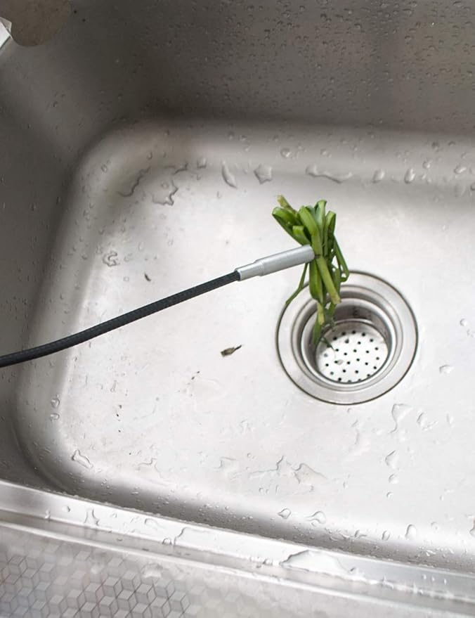 63 Inch Drain Pipe Cleaner,Drain Auger Hair Catcher, Sink Dredge Drain Clog Remover Cleaning Tools for Kitchen Bathroom Tub Toilet Washbasin Clogged Drains Dredge Pipe