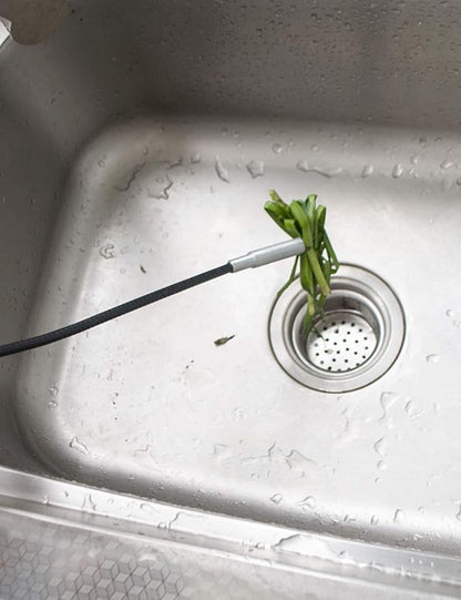 63 Inch Drain Pipe Cleaner,Drain Auger Hair Catcher, Sink Dredge Drain Clog Remover Cleaning Tools for Kitchen Bathroom Tub Toilet Washbasin Clogged Drains Dredge Pipe