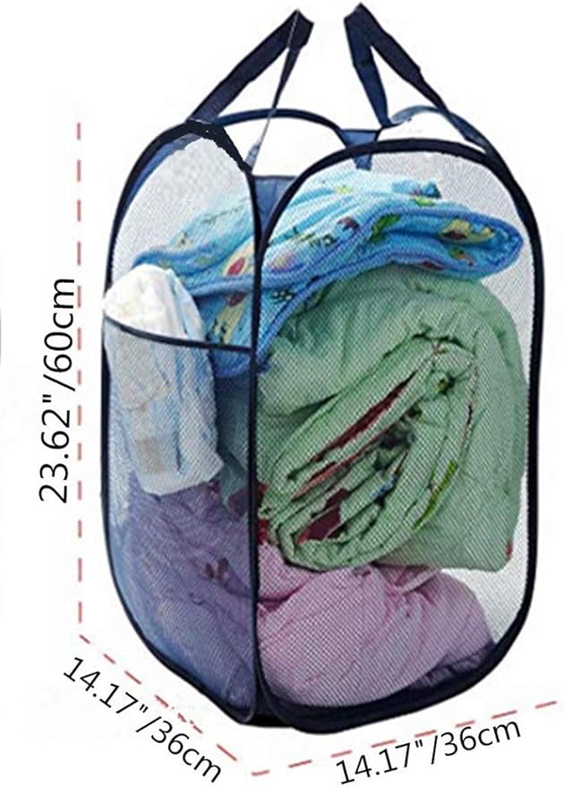 Durable Space Saving Laundry Basket Hanging Clothes Sorting Hampers With Reinforced Handles For College Dorm,Nursery,Office Rectangle