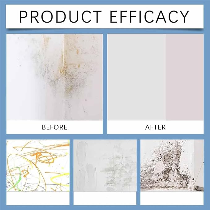 Fast Acting Anti Wall Cleaner Spray, New 8oz Highly Painted Effective Wall Stain Remover, Dust Removal Foam, Multi-Surface Use, Long-Term Protection without Damaging for Bathrooms, Kitchens (1PC)