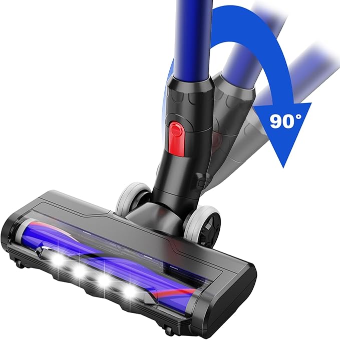Upgraded Motorhead Vacuum Brush with Headlights for Dyson V6 DC59 DC61 DC74,Motorized Head Replacement Accessories or Parts for Tile,Small Carpet,Rug Cleaning.
