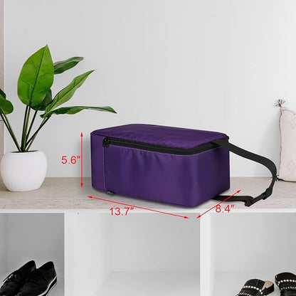 Beautyflier Travel Steam Iron Bag for Conair Handheld Garment Steamer, Portable Handheld Design Steamer Carrying Case Holder Iron Case Organizer with Hanging Buckle Strap, Bag Only (Purple)