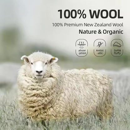 Reusable Wool Dryer Balls w/Essential Oils Bundle XL-6 Pack with 2 Essential Oils, Eco-Friendly Wrinkle Reducer Wool Dryer Balls Handmade & Hypoallergenic Natural Fabric Softener|Ocean & Lavender Oil
