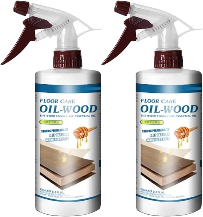 500ml Floor Polish And Restorer For Good Daily Clean Floor Care Solid Wood Waxing Oil Essential Oil Care To Prevent Scratches(2pcs)