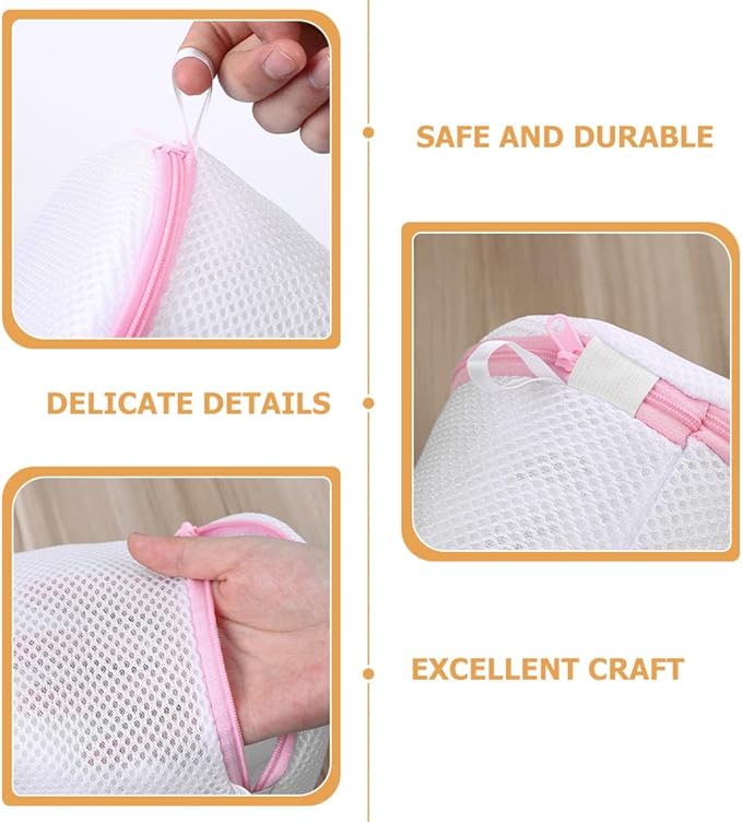 3pcs Mesh Laundry Bags for Delicates and Underwear Washing Bags with Anti-deformation Design for Washing Machine Use