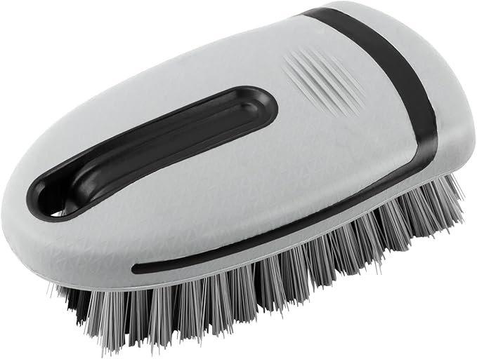 Carpet Brush, Scrub Brush Carpet Scrubber Stiff Bristle Detailing Scrub Brushes, Carpet Cleaning Brush, Cleaning Brush Interior Leather Brushfor Car and Home(Color:Grey)
