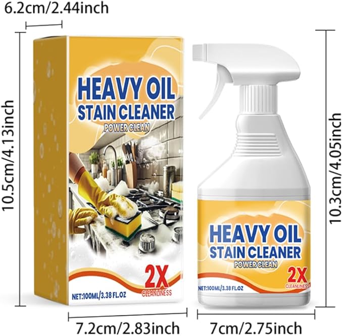 Kitchen Cabinet Cleaners and Polishers, All Purpose Kitchen Heavy Oil Cleaning Agent, Multi-effect Powerful Kitchen Heavy Grease Cleaner for Pots and Pans, Countertops (2pcs)