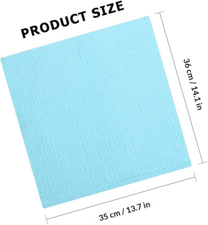 VICASKY 4pcs 100% Cotton Dish Cloth Set, Absorbent Kitchen Cleaning Wipes, Sturdy Lint-Free Cloths for Counter and Dishwashing Use