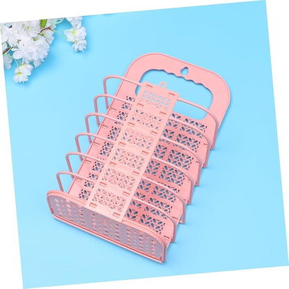 Mobestech 1pc Foldable Wall-mounted Multifunctional Basket Laundry Container Sundries Organizer for Home Storage Stylish Design Hollow View for Easy Access