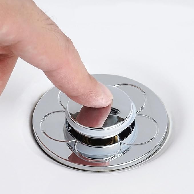 Detachable Bathtub Drain Plug Bathroom Sink Drains Plug Push-Type Bounce Drain Filter Bounce