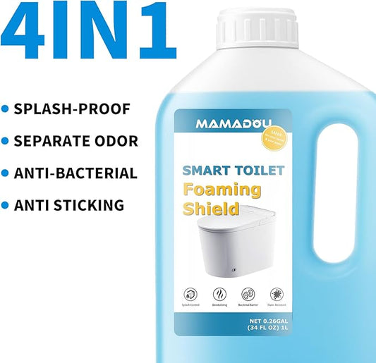 MAMADOU Commercial Smart Toilet Foaming Shield 1 Liter Spray Splash Proof Toilet Cleaner Liquid Odor Control Foam Agent Easy Cleaning For Fresh Bathroom