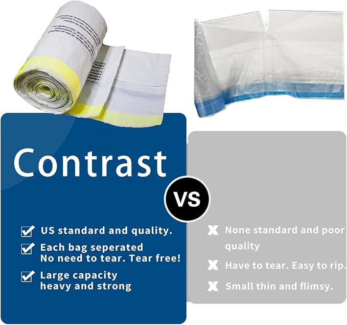 Large Trash Bags, Big Tall heavy duty 21 Gallon/ 50-90 Liter Drawstring Trash Bags, Easy-Dispense Leaf Roll, tear-free design, Extra-Strong Unscented 30 Count for Kitchen & Household & Commercial.