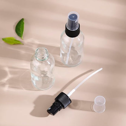 NOOEEISS Clear Glass Small Spray Bottles 2 oz 48 Packs,Fine Mist Sprayer Pretty Finish,Refillable Containers mini spray bottles for Cleaning Solutions and Skin Care (Clear 48Pack)