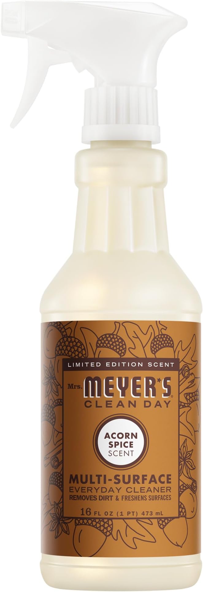 MRS. MEYER'S CLEAN DAY Multi-Surface Everyday Cleaner, Acorn Spice Scent, 16 Fl Oz Bottle