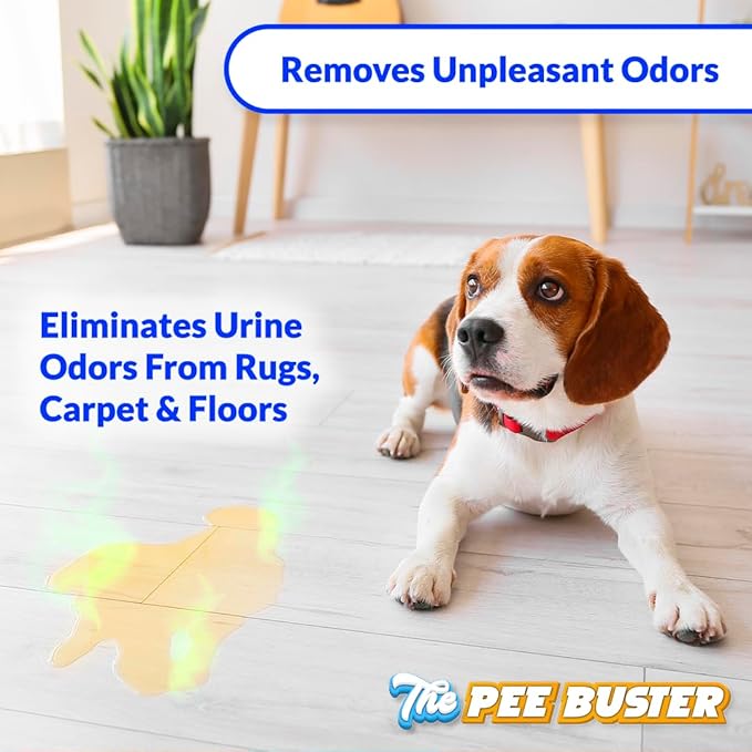 The Pee Buster Pet Stain Remover - Cleaning Spray for Dog and Cat Urine with 5 Cleaning Tablets