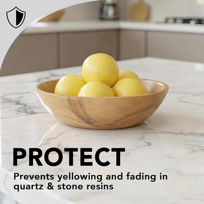 Weiman Quartz Countertop Cleaner and Polish - Clean and Shine Your Granite, Marble Countertops, Kitchen Island, and Stone Surfaces with UV Anti-Fade Protection, Citrus, 24 Ounce with Microfiber Cloth