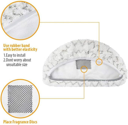 Steam Mop Replacement Pads for Bissell Powerfresh Steam Mop Pads Compatible with 1940 1440 1544 Series 19402 19404 19408 19409 1940a 1940f 1940q 1940t 1940w Washable Reusable Steam Mop Pad (6-PACK)