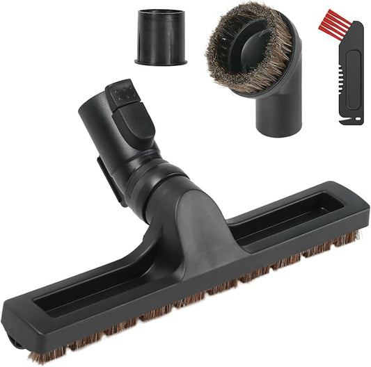 Horsehair Floor Brush Set, Compatible With Miele C1 C2 C3 CX1 Vacuum Cleaners, Soft Bristles Floorhead Vacuum Attachments for Hard Floor Cleaning (Hardwood Brush)