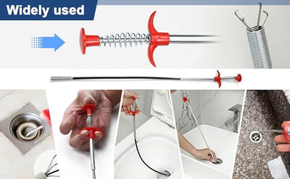 Driak 1pcs Kitchen Bathroom Toilet Sink Cleaning Pipeline Dredge Tools Hair Catcher Bendable Spring Pipe Dredge Home Use