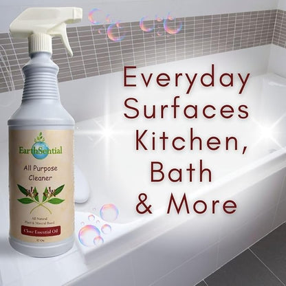 Clove All Purpose Cleaner, Plant-Based, 5 Ingredient Formula, 32 oz Spray Bottle