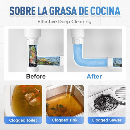 2026 New Sink Drain Cleaner, Sink and Drains Cleaner, Multi-functional Sink and Drains Cleaner Powder Cleaning, Drain Cleaner Foam Cleaner, Powerful Pipe Dredging Agent for Home Kitchen Toilet (1Pcs)