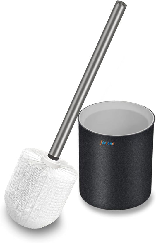 Toilet Brush and Holder, Stainless Steel Toilet Bowl Brush with Light Handle and Durable Bristles for Bathroom Cleaning