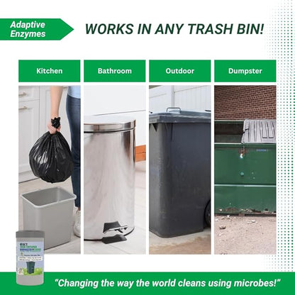 ACT Trash Deodorizer and Cleaner | Eliminates Odors Controls Garbage Sludge | for Garage and Outdoor Bins | Dry Powder Eco-Friendly 10lb