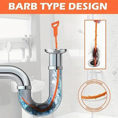 Drain Clog Remover Drain Snake Hair Unclogger Tool Set Flexible Grabber Claw Pipe Cleaning Tool for Kitchen Sink Sewer Bathroom Tub Toilet 4 PCS