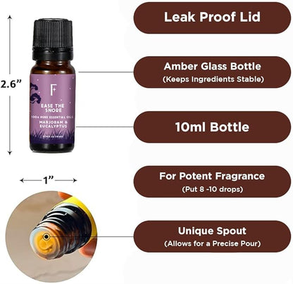 Folkulture Essential Oils - Set of 5 (0.34 fl oz x 5) |Sleep Essential Oils for Diffusers for Home, Aromatherapy, Relaxation | Lavender, Rosemary, Vanilla, Eucalyptus, Scents for Sweet Dream- Sleep
