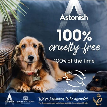 Astonish Specialist Stainless Steel Cleaner & Shine Spray, Clear Waters - Streak-Free Polished Finish for Fridge, Range Hood & Back Splash - Remove Grease & Watermarks, Vegan, Cruelty-Free, 750ml