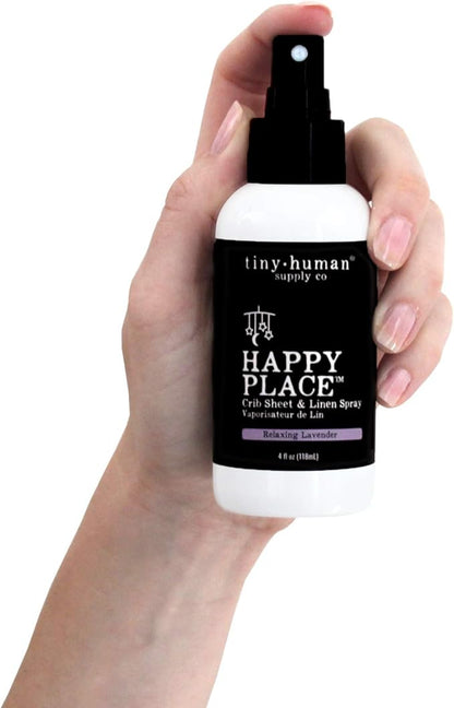 Happy Place Linen Spray, Dreamy Lavender, 4oz, Instantly Freshens and Renews Fabric, Carseats, Strollers and more