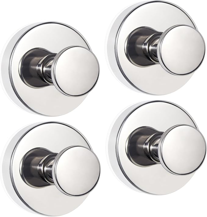 ZESLMG Chrome Suction Cup Hooks for Glass Window, Shower Hook for Inside Shower, Removable Towel Hooks for Bathroom Kitchen Wall Glass Door, Wreaths Loofah Suction Hook for Hanging, 4 Pack