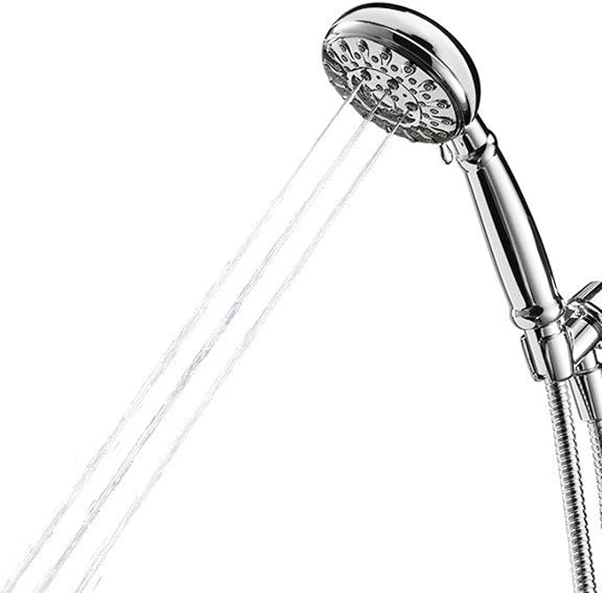 Moen Banbury Chrome 5-Spray Hand Shower with Hose and Bracket, 4-Inch Diameter, 23046