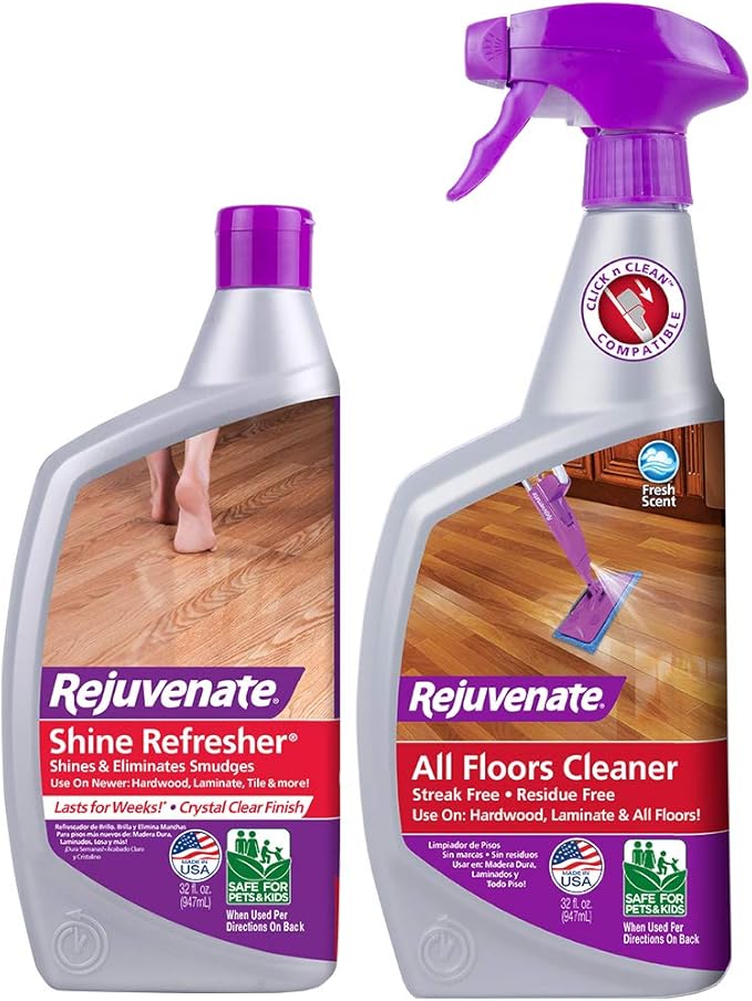 Rejuvenate Shine Refresher Hardwood Polish Restorer 32oz Cleaner 32oz