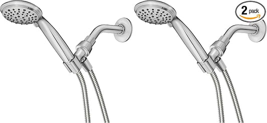 Moen Attune Chrome Handheld Showerhead, Six Function Removable Hand Shower with 60-Inch Hose, 218H0 (Pack of 2)
