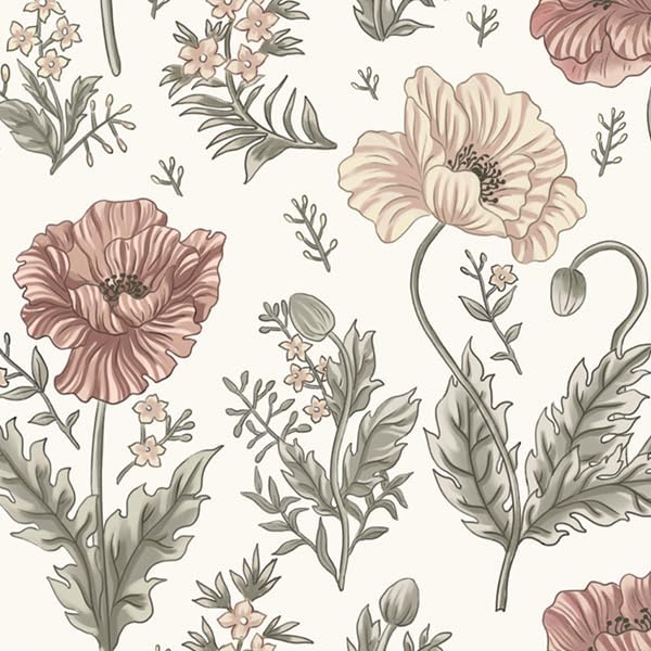 Timeet Floral Peel and Stick Wallpaper Self Adhesive Removable Wallpaper 16"x78.7" Wall Mural for Bedroom Bathroom Wall Decor