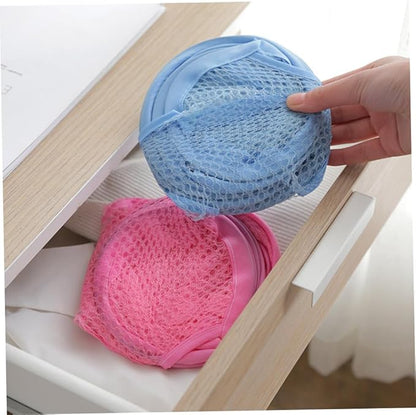 Fine Mesh Dirty Clothes Basket with Handles Nylon Laundry Storage Organizer for Bathroom Bedroom Dorm Safe Edge Design Lightweight and Portable Storage Bin for Shoes Random Color