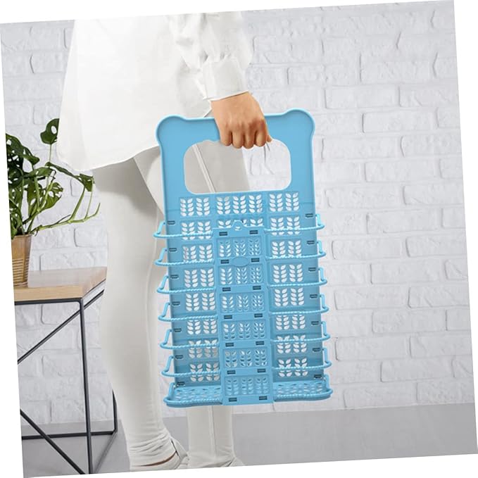Foldable Wall Mount Laundry Basket Small Saving Dirty Clothes Organizer with Large Capacity and Strong Load Bearing Easy to Install Bathroom Storage Holder for Laundry and Sundries