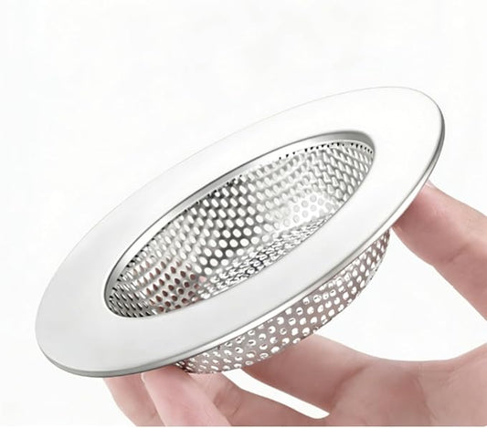 2 PCS Sink Drain Strainer Stainless Steel, Kitchen Sink Drain Strainer for Kitchen with Large Wide Rim 4.5" Diameter