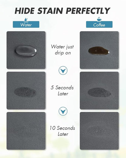 AMOAMI Coffee Mat - Hide Stain Rubber Backed Absorbent Dish Drying Mat for Kitchen Counter - Fits Under Coffee Maker or Machine