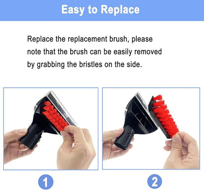 Upgraded 1400B Little Green 5.3" Detachable Tough Stain Brush Tool Replacement for Bissell Little-Green Upright &Portable Carpet Cleaners for 1400B 4075 3860 1425 2458 3194 3353 Series,1+2 Brush,Black