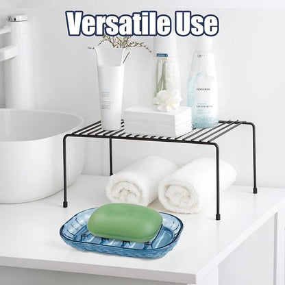 2 Pack Bar Soap Dish Holder, Plastic Clear Waterfall Soap Tray Dryer, Self Draining Soaps Saver for Shower, Kitchen Sink, Bathroom Restaurant Counter, Hotel (Blue)