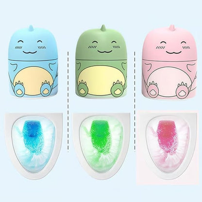 Dinosaur Toilet Bowl Cleaner Bottle, 2026 Upgraded Cute Dinosaur-Shaped Magic Automatic Toilet Tank Cleaner Bottle, Long-Lasting Bathroom Tank Crazy Cleaning Deodorizer Wonder(3pcs-Peach)