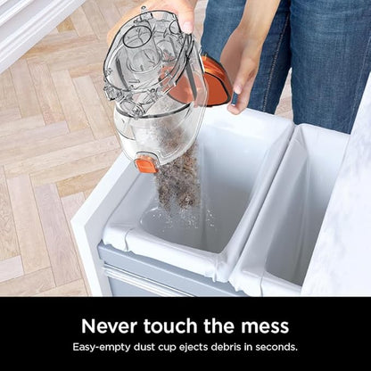 Shark HV302 Rocket Pet Corded Stick Vacuum, Lightweight with Swivel Steering for Carpets & Hard Floors, Converts to Hand Vacuum, Includes Crevice Tool, Pet Multi-Tool & Precision Duster, Orange