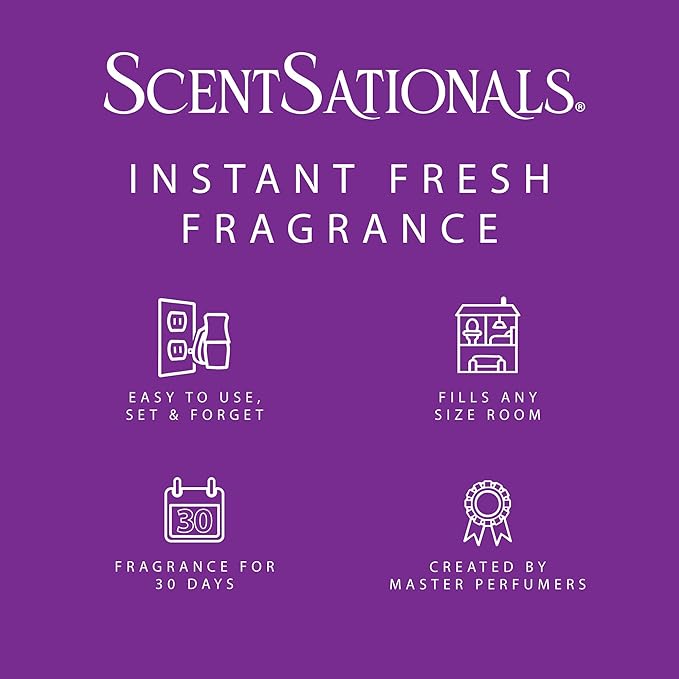 ScentSationals Magic Spell Fragrance Oil Plug In Air Freshener Refills 3-Pack - Works with Scentsationals Wall Plugs, Long-Lasting Home Fragrance, 0.8 fl oz Each, Packaging May Vary